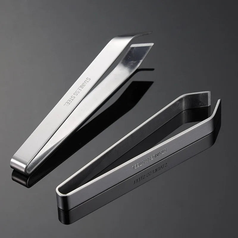 1/2PCS Fish Bone Tweezers Stainless Steel Flat and Slant Tweezers Pliers Remover Tools (4.6") Kitchen Food Gadgets Seafood Tools