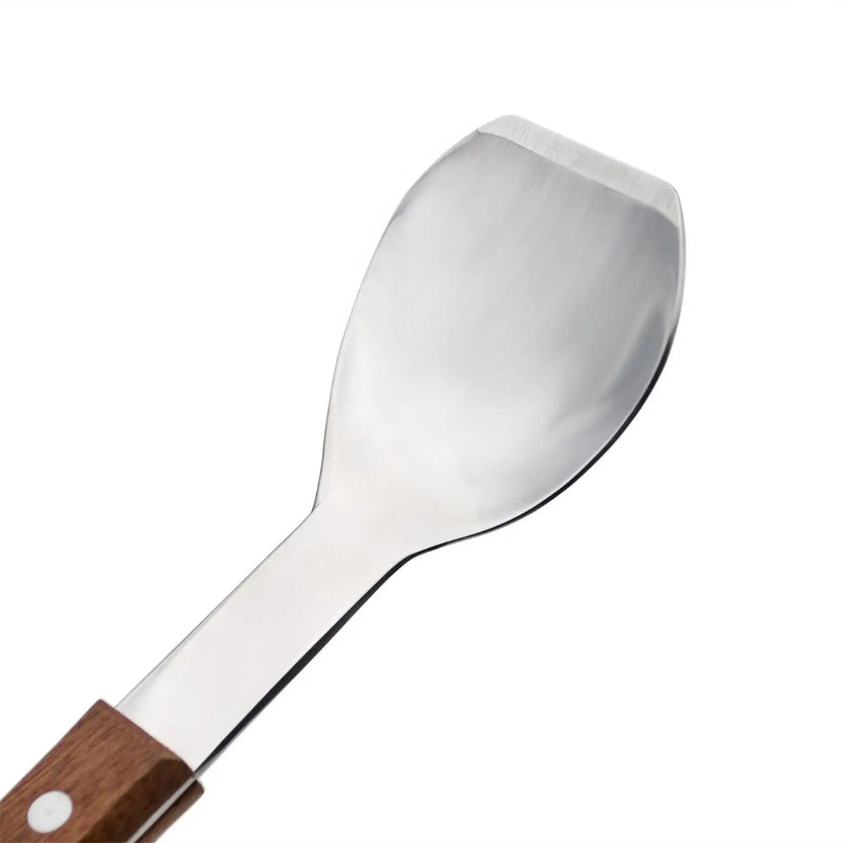 Stainless Steel Ice Cream Scoop Non Stick Flat Dessert Spade Wooden Handle Ergonomic Utensil for Watermelon Melon Baller Tasks