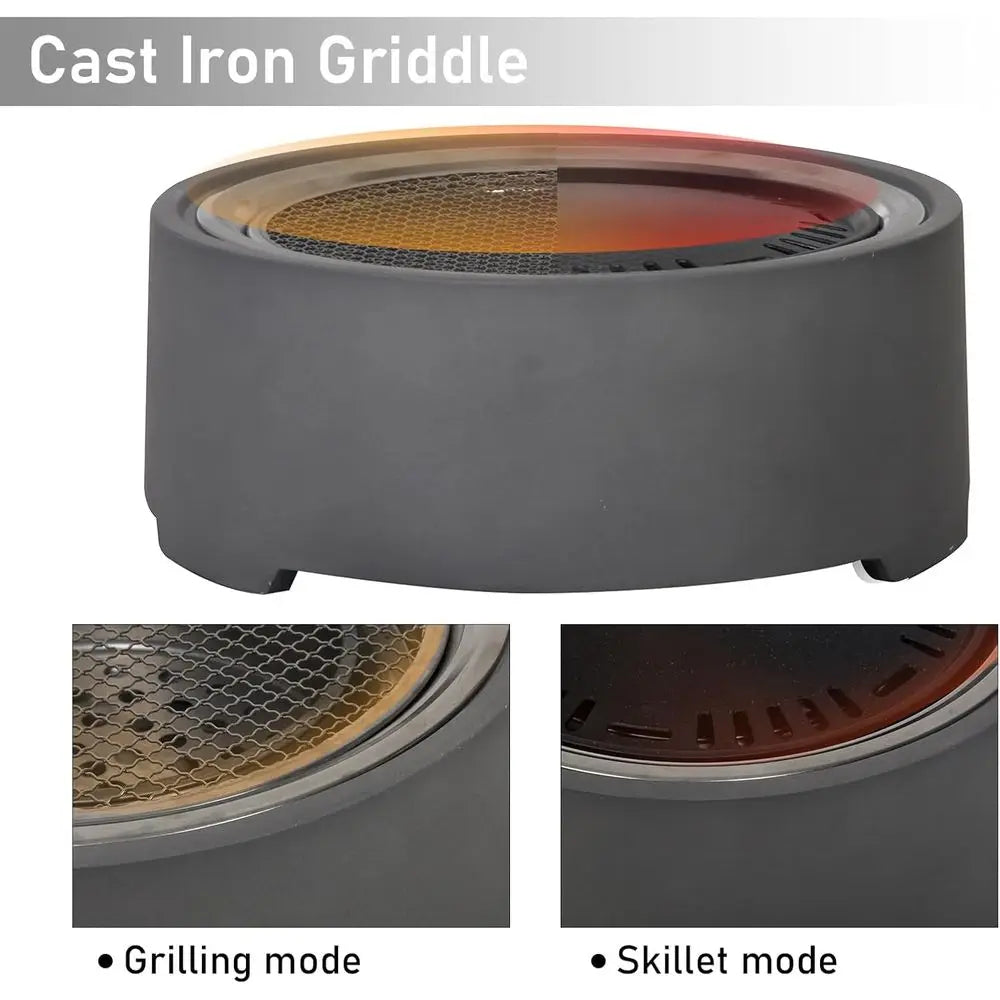 15-Inch Portable Charcoal Grill Smoker for Outdoor Patio, Backyard, and Camping Adventures