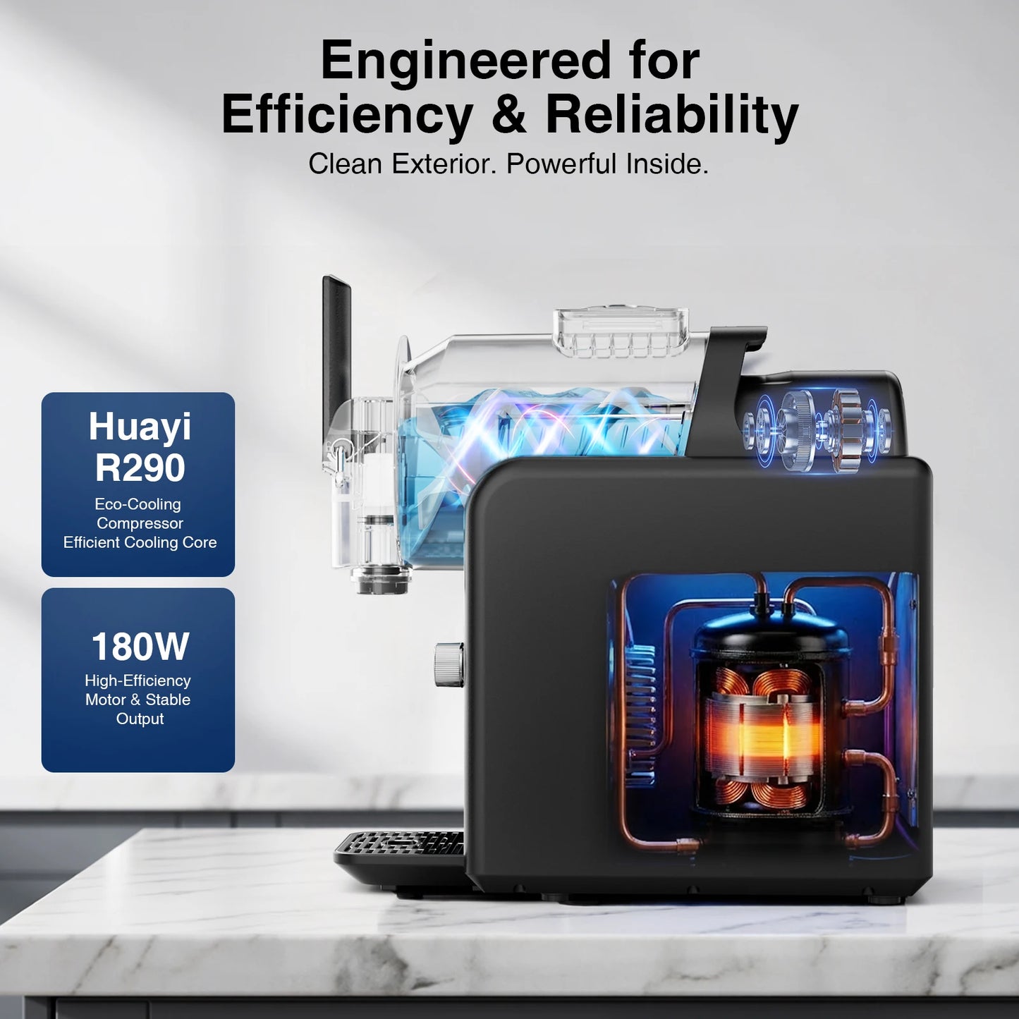 Slushie Machine for Home No Ice Needed Frozen Drink Maker with LED Display & 6 Pre-Set Programs,Quiet Compressor Slushy Machine