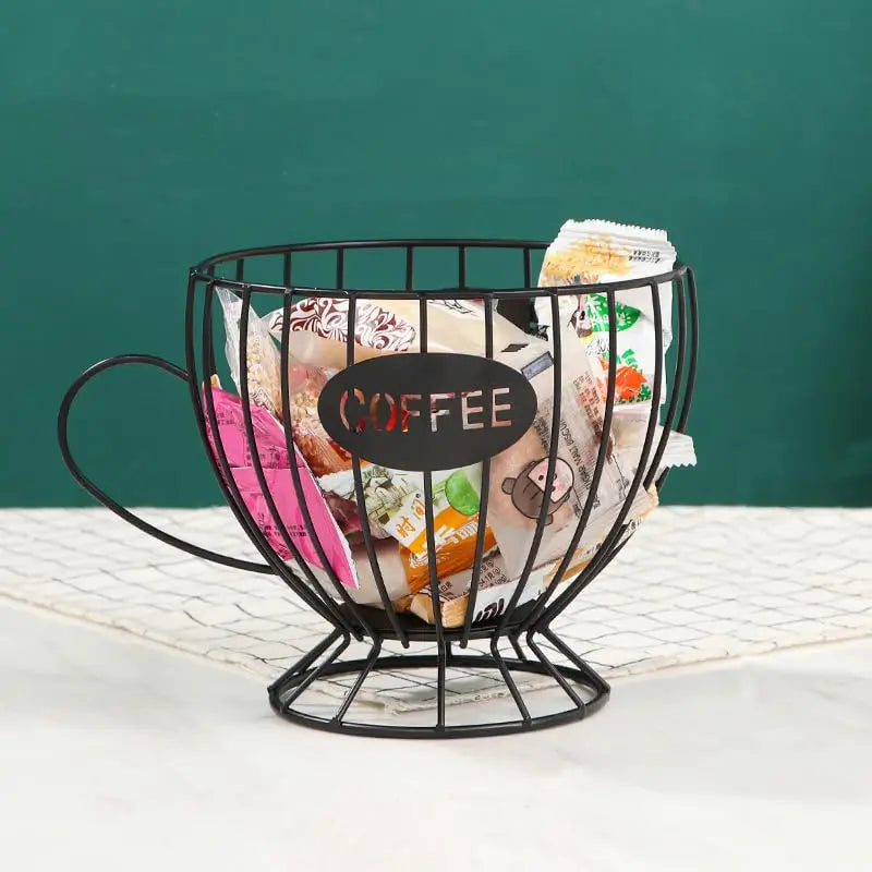 Metal Coffee Capsule Holder Large Capacity Cup Coffee Pod Organizer for Coffee Shop Bar Display Kitchen Storage Accessories