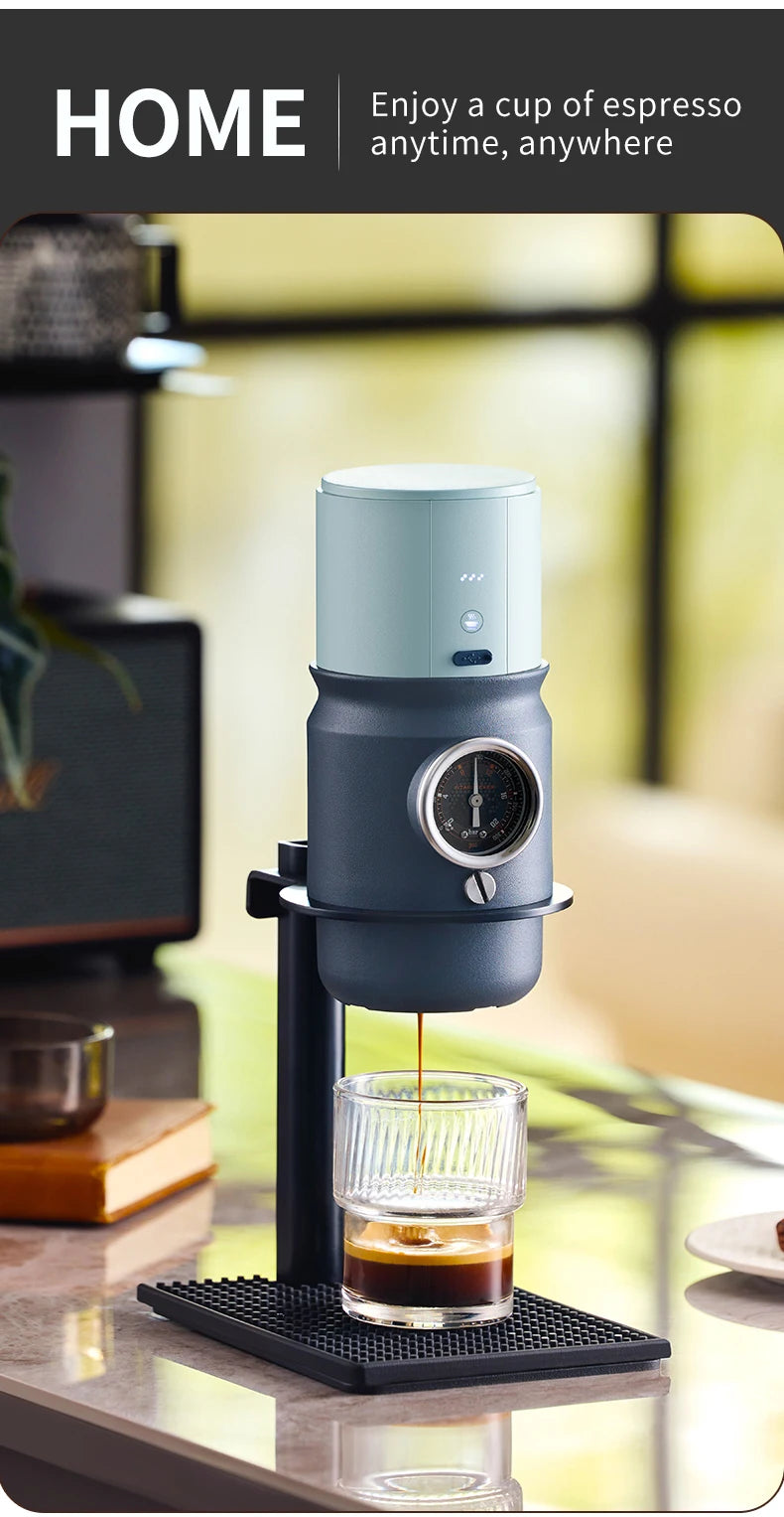Portable Electric Espresso Machine Travel Coffee Maker For Camping Car Coffee Maker With USB-C Bracket Tamper