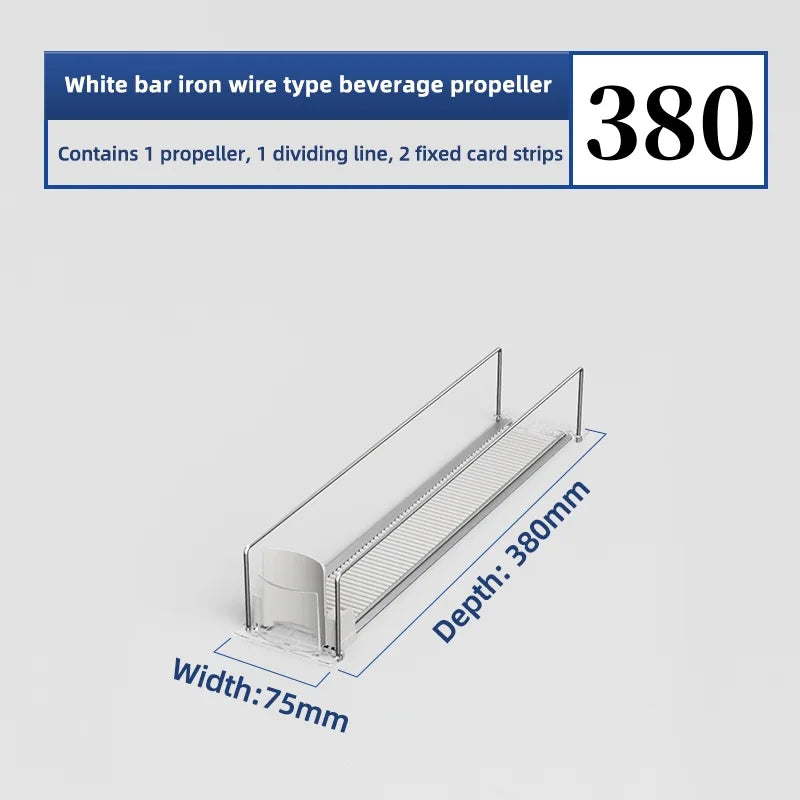 Drink Spring Pusher For Fridge Automatic Soda Can Dispenser Retail Transparent Slide Rail Beverage Storage Organizer Rack