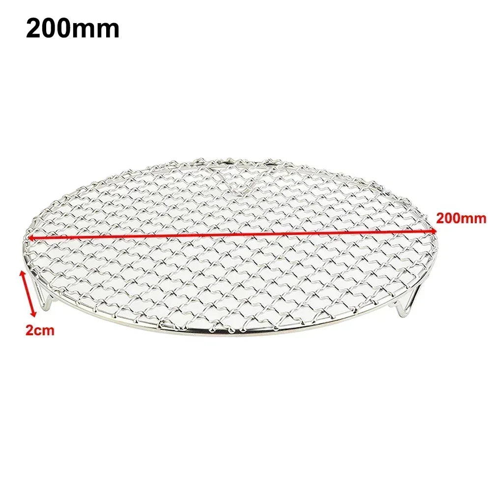 Stainless Steel Round BBQ Net Grill Mesh Roast Nets Bacon Grill Tool Iron Nets Non-stick BBQ Mat Grid Outdoor Barbecue Accessori