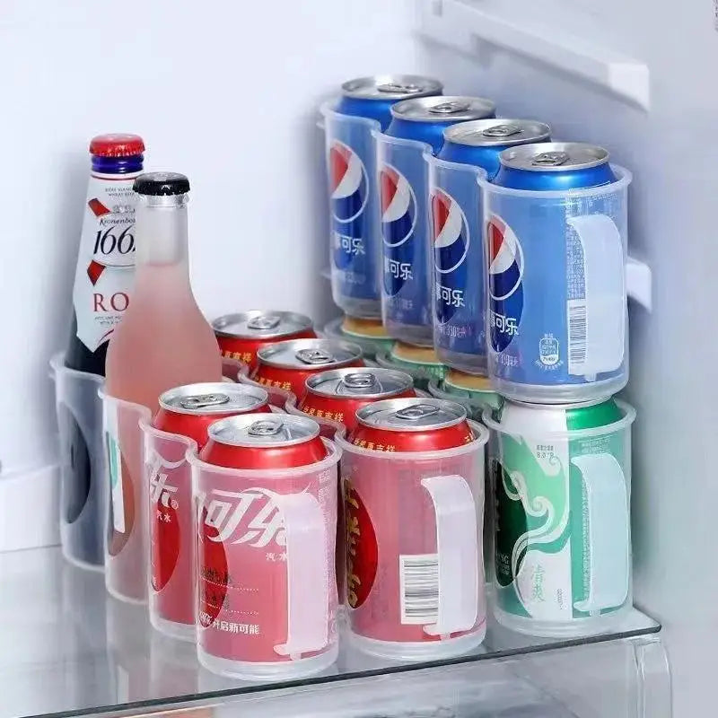 Practical Beer Drink Storage Box Suitable Household Kitchen Fridge Drink Bottle Holder Useful Fridge Refrigeration Storage Boxes