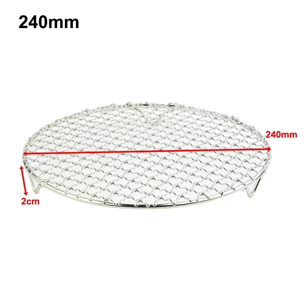 Stainless Steel Round BBQ Net Grill Mesh Roast Nets Bacon Grill Tool Iron Nets Non-stick BBQ Mat Grid Outdoor Barbecue Accessori