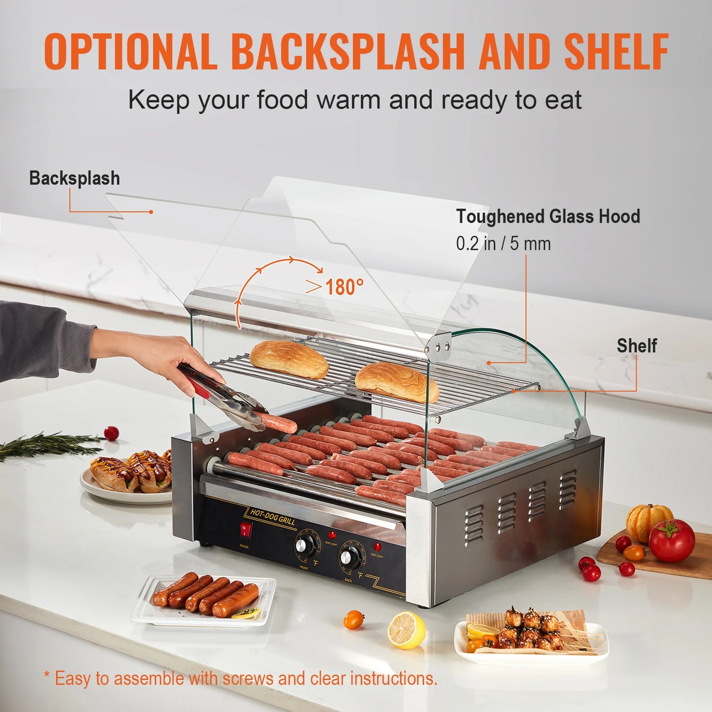 Commercial Hot Dog Roller Electric Sausage Maker Barbecue Grill Machine for Camping Party Home Appliance 110V