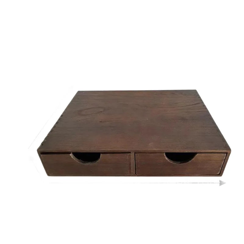 Solid Wood Coffee Station Drawer Storage Rack Capsule Tea Bag Holder