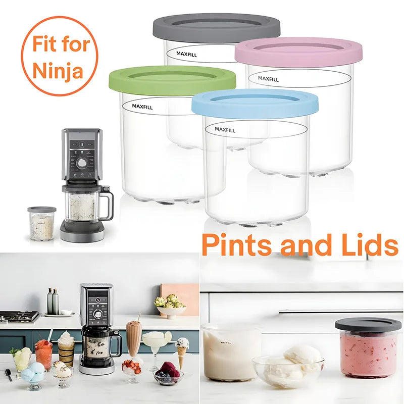 XSKPLID2CD Pints, Fit NC299AM & NC300s Series Creami Ice Cream Maker