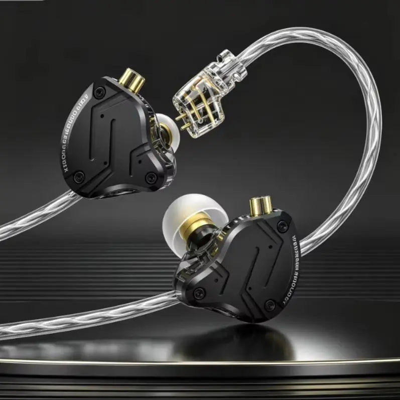 ZS10 Pro X 4BA 1DD Hybrid IEM 10mm Dynamic Driver In Ear Monitor Detachable 0.75mm 2Pin Cable Metal Shell Gaming HiFi Earbuds for Audiophile