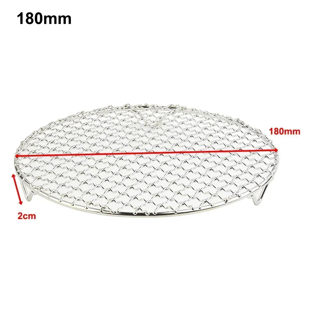 Stainless Steel Round BBQ Net Grill Mesh Roast Nets Bacon Grill Tool Iron Nets Non-stick BBQ Mat Grid Outdoor Barbecue Accessori