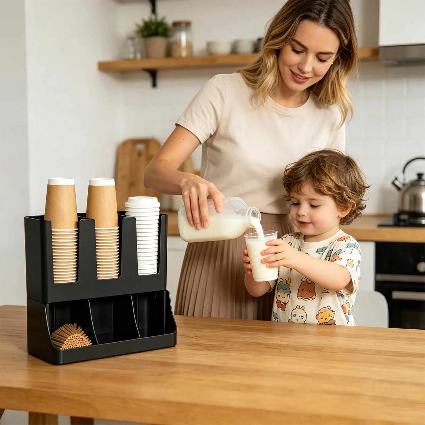 Coffee Organizer Station Large Capacity Storage Rack Coffee Station Organizer for Countertop for Pods Tea Packets Condiment