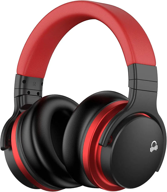 Active Noise Cancelling Headphones, Wireless Bluetooth Over-Ear, HD Sound, Deep Bass, 30H Battery, for Home Office Travel