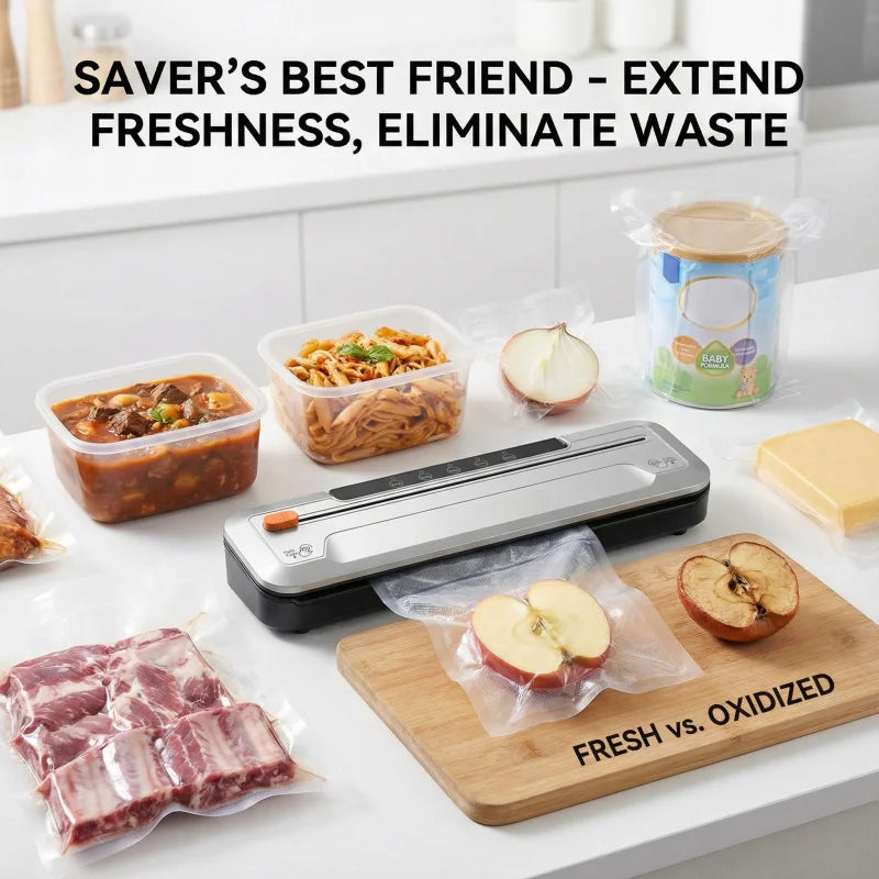 Fully Automatic Household Vacuum Sealer Packaging Machine Small Fresh-Keeping Sealer Plastic Sealer Vacuum Compression