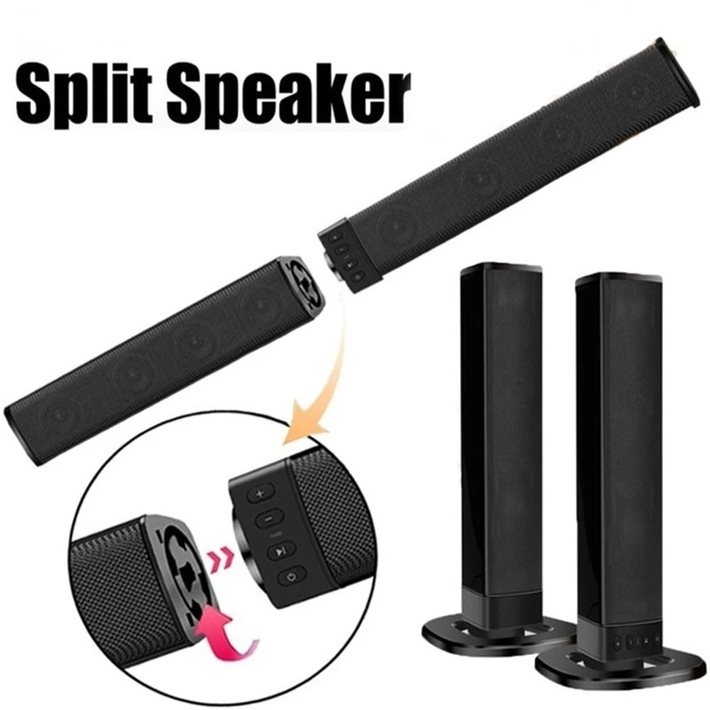 Soundage 20W Wireless Bluetooth Speaker Stereo Home Theater System Detachable Combo Sound Bar Subwoofer Speaker for TV/PC