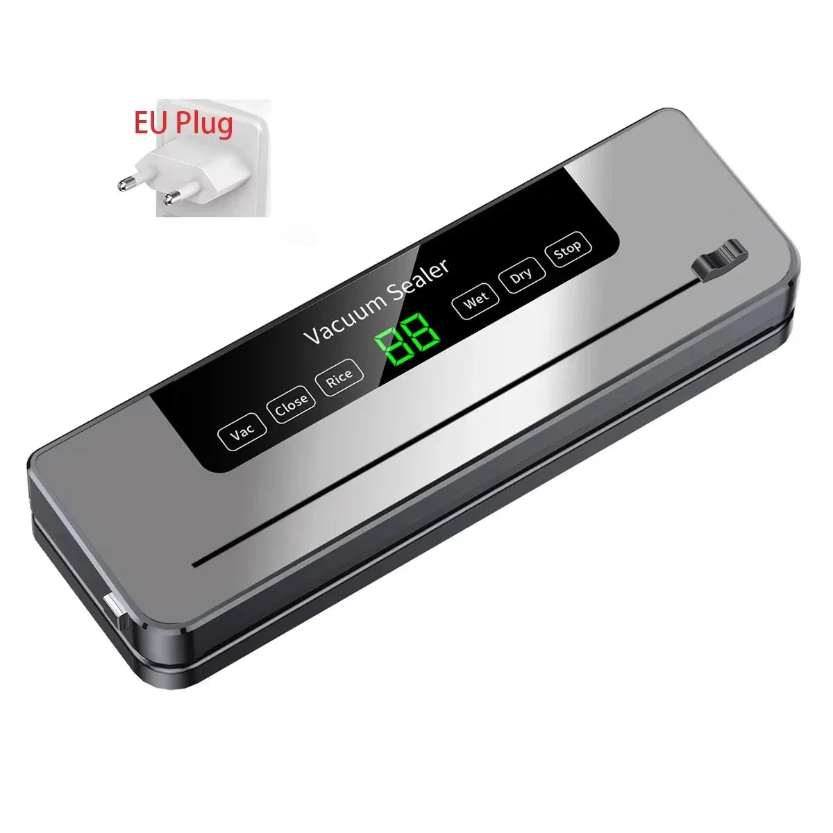 Electric Vacuum Sealer Food Storage Seal Touch Button Dry/Wet Built-in Cutter Kitchen Food Sealing Vacuum Packaging Machine
