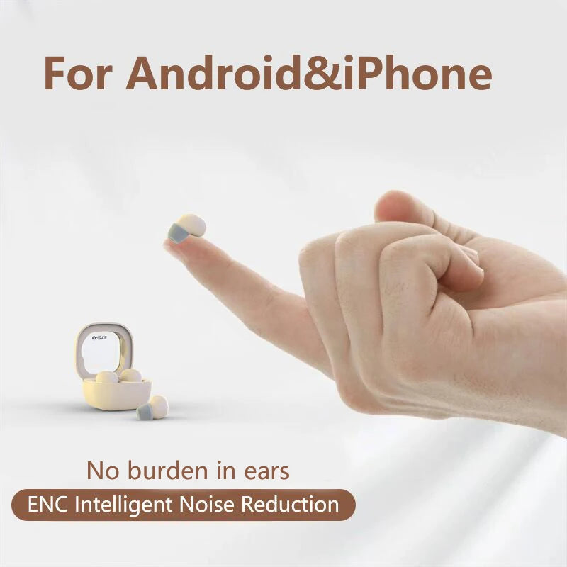 Small earbuds wireless bluetooth headset,headphones sport,sleep,work,in class invisible wear,bass sound quality earphone 2024