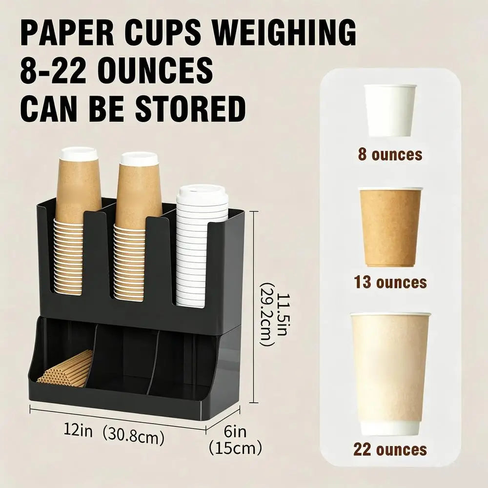 Coffee Organizer Station Large Capacity Storage Rack Coffee Station Organizer for Countertop for Pods Tea Packets Condiment