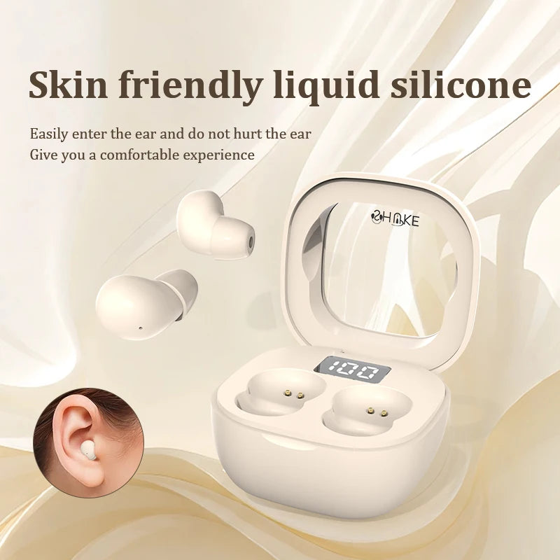 Small earbuds wireless bluetooth headset,headphones sport,sleep,work,in class invisible wear,bass sound quality earphone 2024