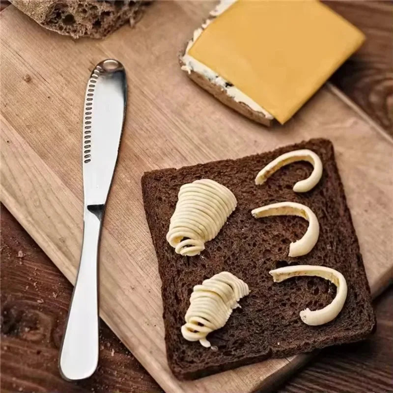 3 in 1 Stainless Steel Butter Spreader, Butter Knife Kitchen Gadgets Cuchillo De Mantequilla Нож Для Масла cheese board set