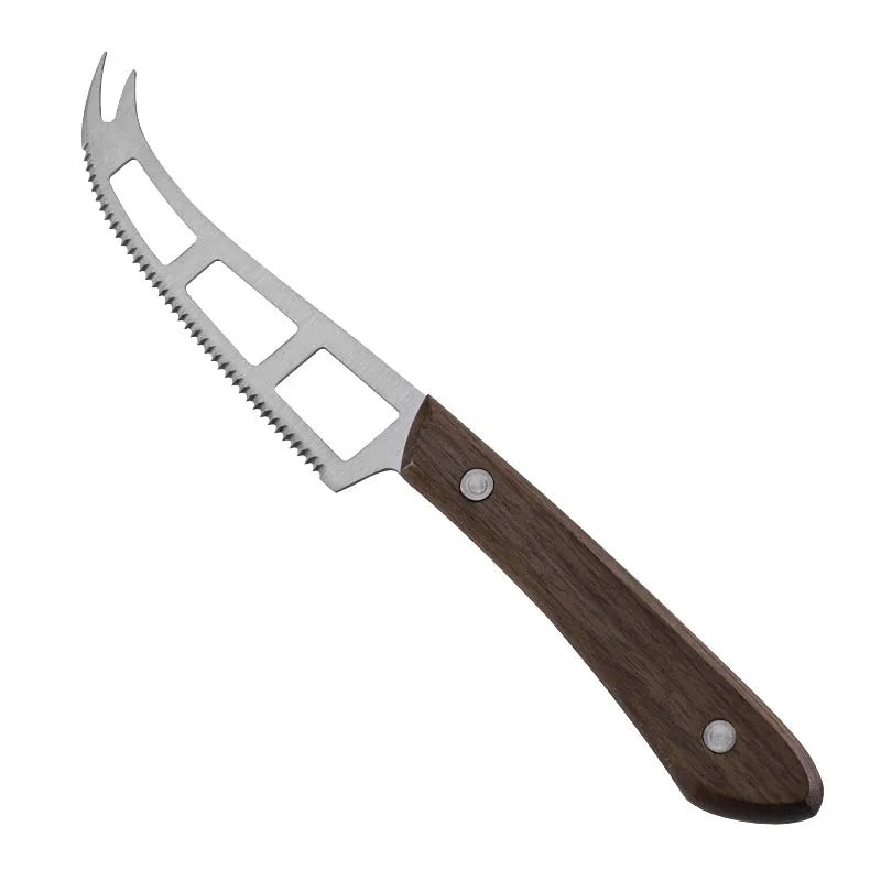 Stainless Steel Cheese Knives Set with Beautiful Walnut Wood Handle for Charcuterie Board Party Wedding Christmas
