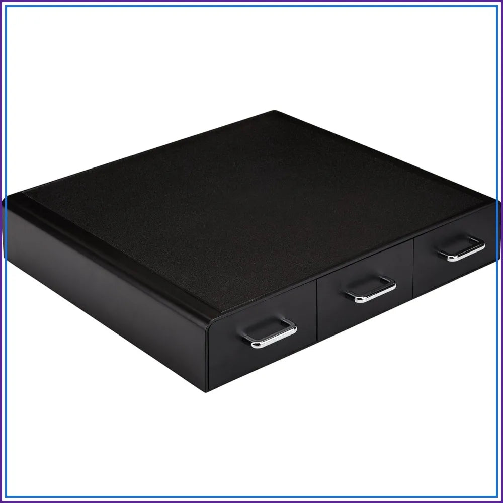 36-Slot Coffee Pod Storage Drawer, 3 Easy-Open Drawers, Black, Compact Design
