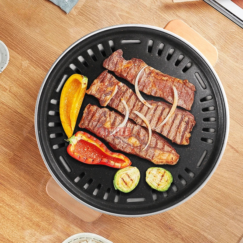 Portable BBQ Barbecue Grill Tabletop Charcoal Grill Stainless Steel Smoker BBQ Grill for Outdoor/Indoor,Picnic,Garden,Terrace