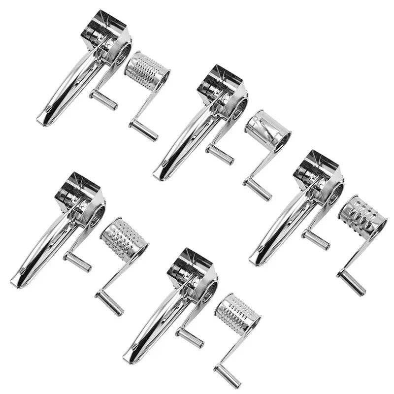 Rotary Cheese Grater 1/2/3/4 Drums Blades Stainless Steel Cheese Cutter Slicer Cheese Shredder Butter Nut Cutter Kitchen Gadgets