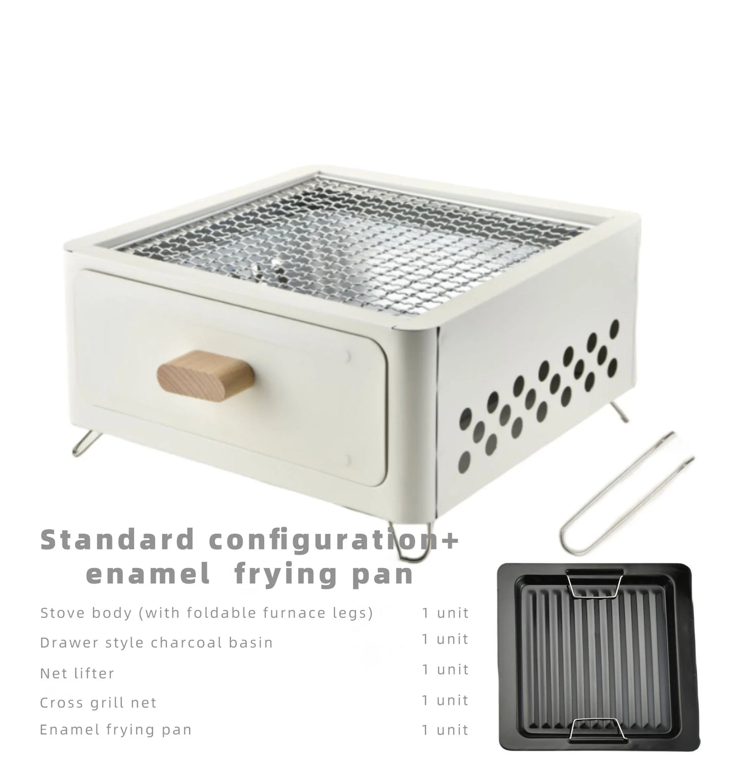 Outdoor BBQ Grill, Fireplace Charcoal Rack, Portable Outdoor Camping Fire Pit, Home Indoor and Patio BBQ Grill