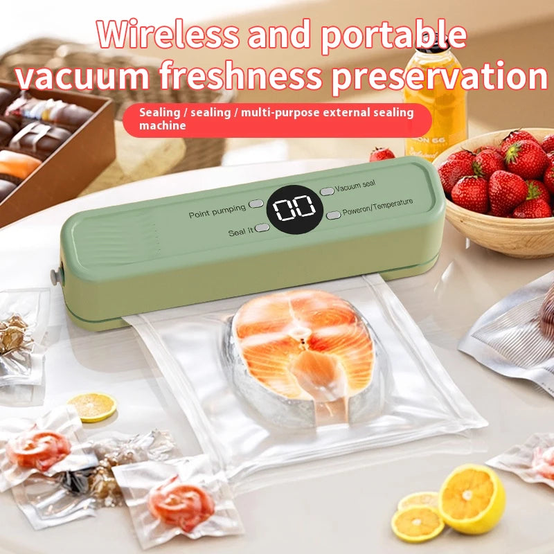 Handheld Mini Vacuum Sealer Rechargeable Design Automatic Sealing Machine Kitchen Food Storage Helper