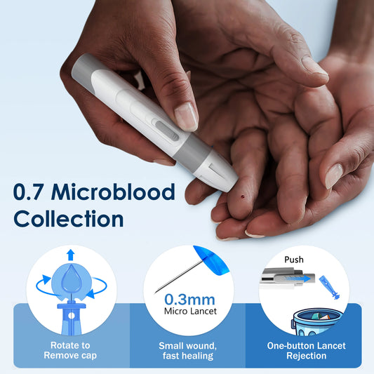 Glucosemeter Monitor Complete Kit 10/50/100pcs Test Strips Blood Sugar Tester Diabetes Blood Glucose Meter