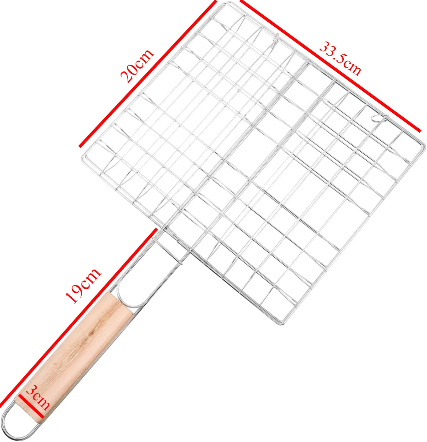 BBQ Fish Grill Basket, Picnic Barbecue Stick,Stainless Steel Vegetable Grilling Basket,Outdoor Grill Accessories,Barbecue Skewer