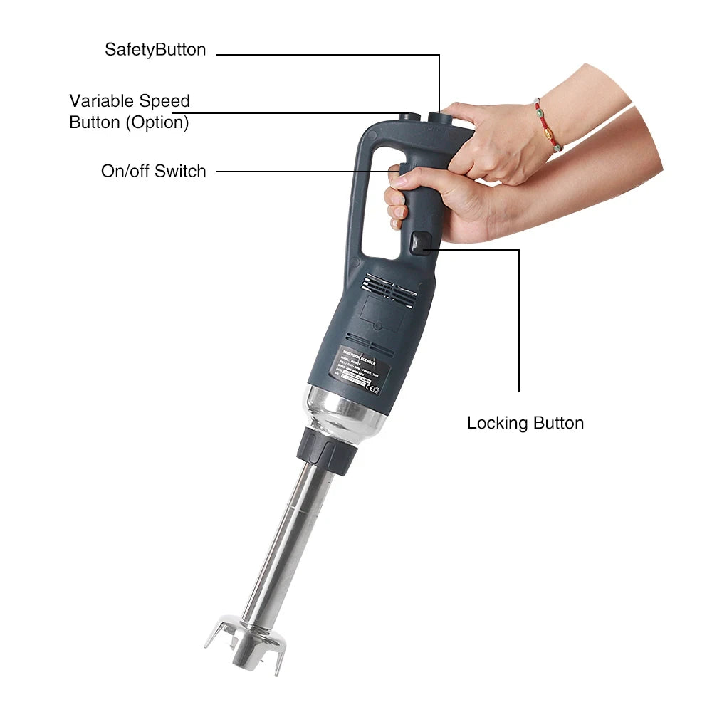 500W Immersion Blender Commercial Handheld Mixer Fixed/ Variable Speed Different Lengths of Rods 30/40/50 CM Kitchen Whisk