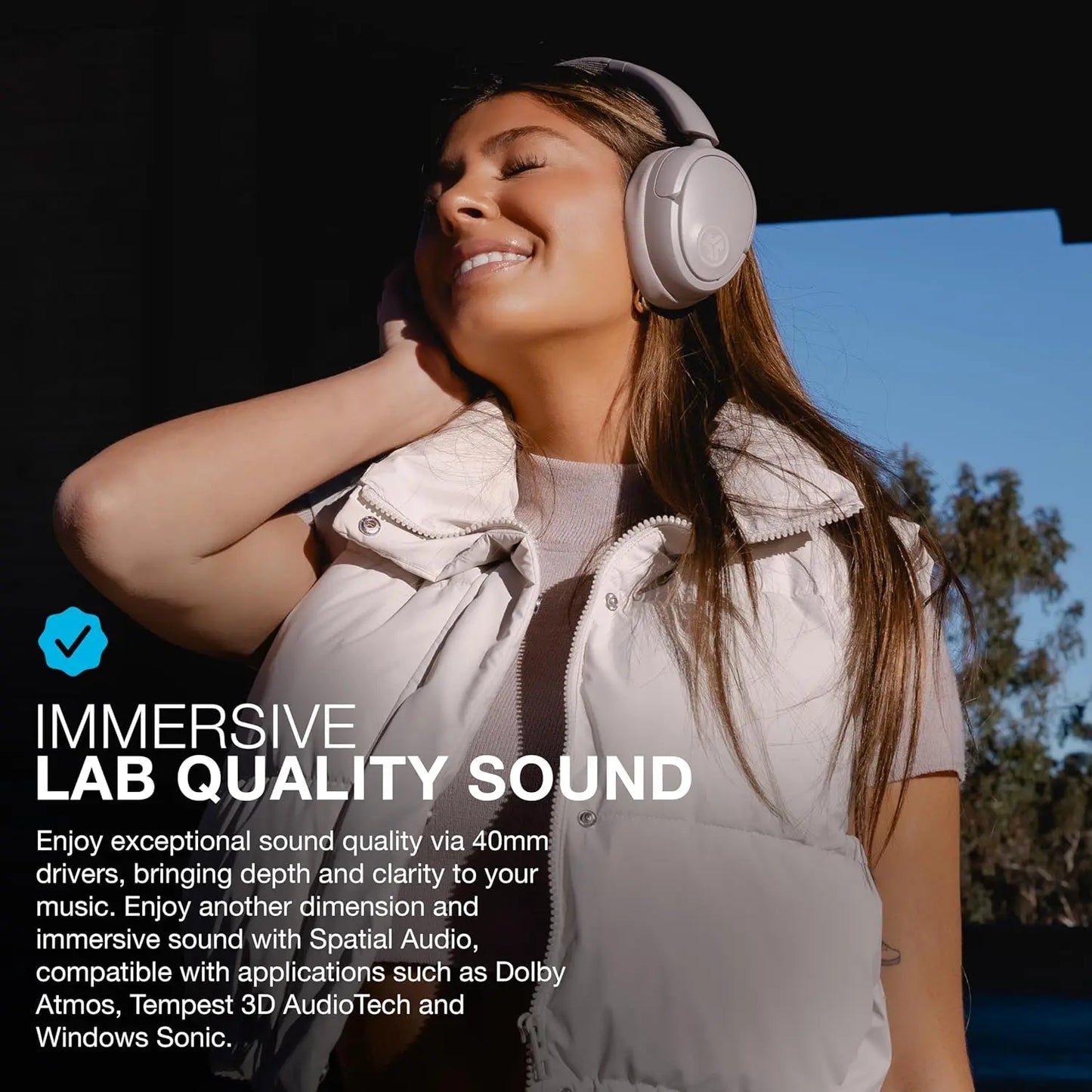 Over Ear Headphones, Active Noise Cancelling, Bluetooth 5.3, 70H Playtime, Spatial Audio, Multipoint