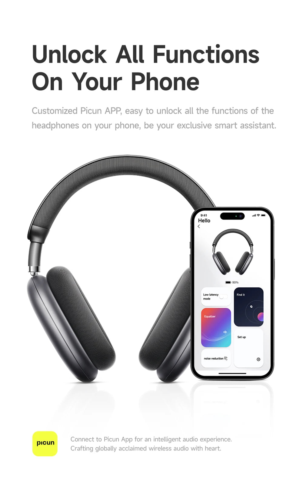 F8 Pro ANC Wireless Headphones Head Tracking 3D Spatial Audio -52dB ANC HIFI Bluetooth Headset ENC HD Mic Low-Latency APP