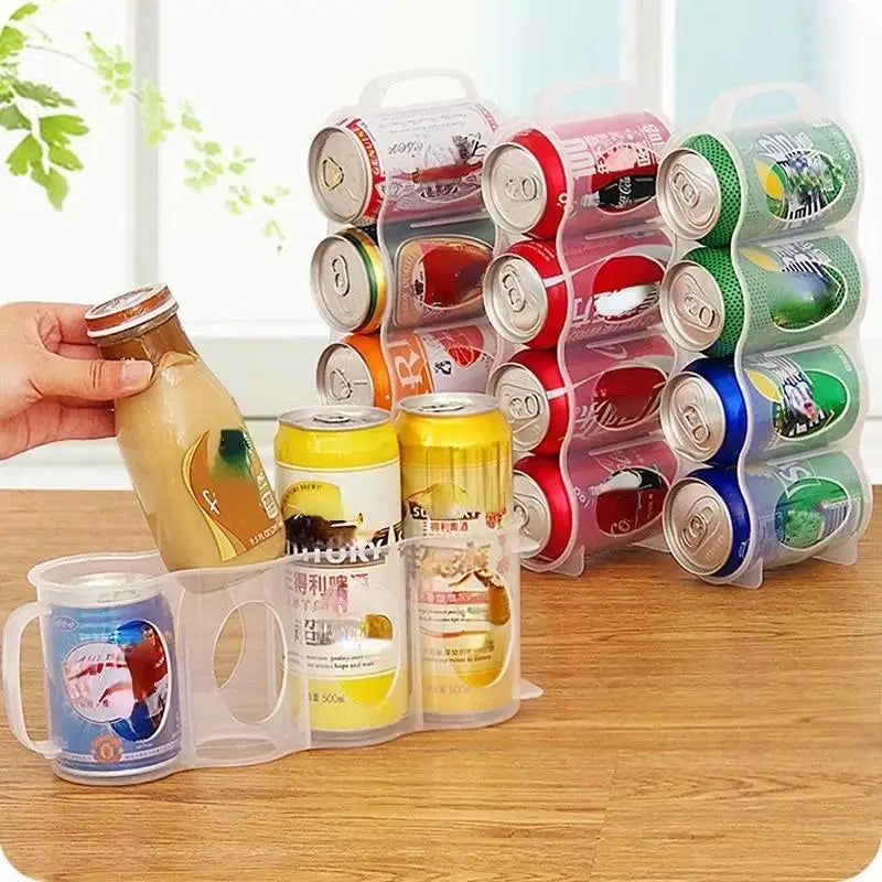 Practical Beer Drink Storage Box Suitable Household Kitchen Fridge Drink Bottle Holder Useful Fridge Refrigeration Storage Boxes