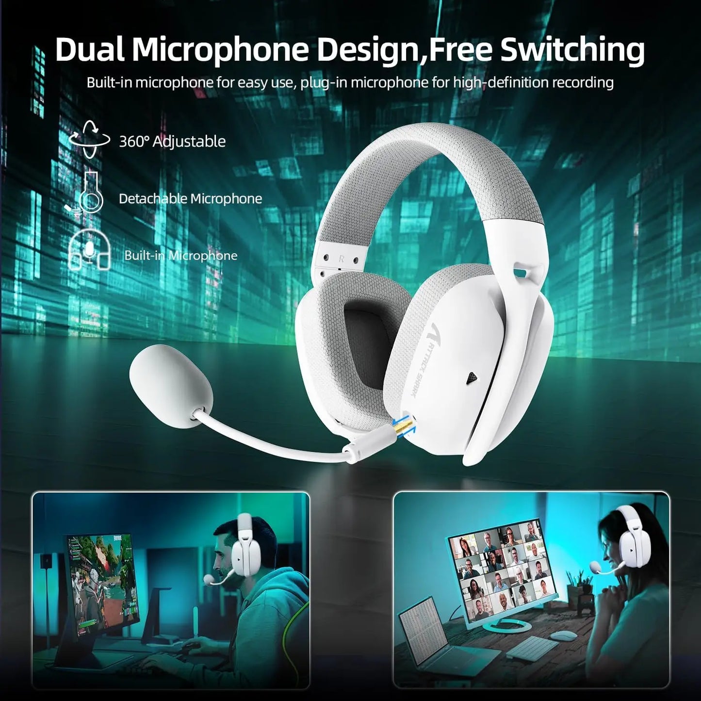 PRO Gaming Headset, Lightweight Over-Ear Gaming Headphones