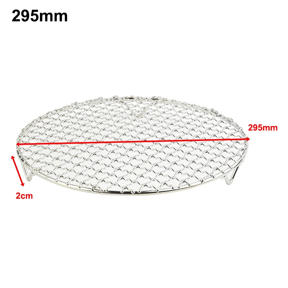 Stainless Steel Round BBQ Net Grill Mesh Roast Nets Bacon Grill Tool Iron Nets Non-stick BBQ Mat Grid Outdoor Barbecue Accessori