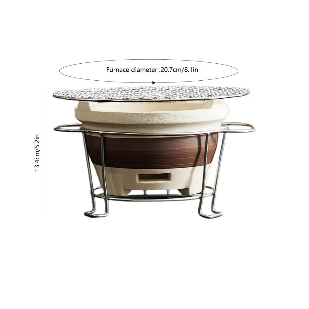 Outdoor Portable Barbecue Oven Carbon Grill Grill Round Charcoal Grill Indoor Picnic BBQ Small Stove