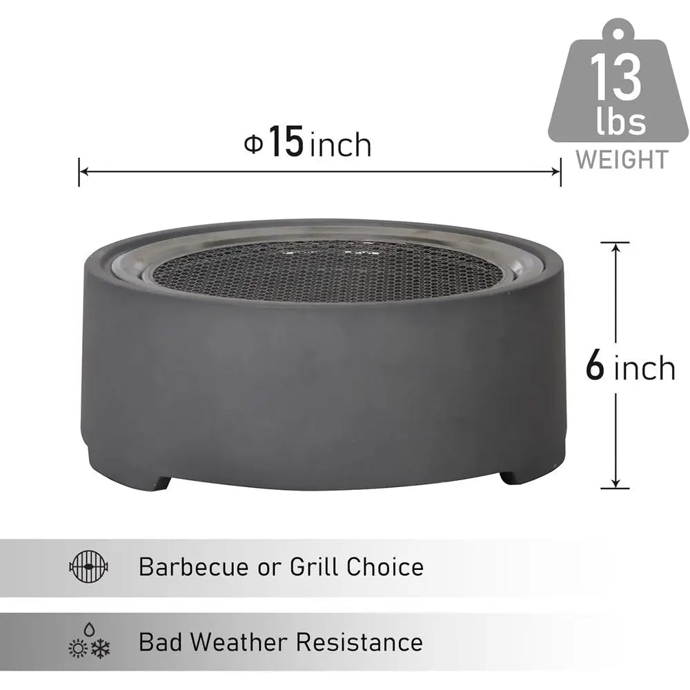 15-Inch Portable Charcoal Grill Smoker for Outdoor Patio, Backyard, and Camping Adventures