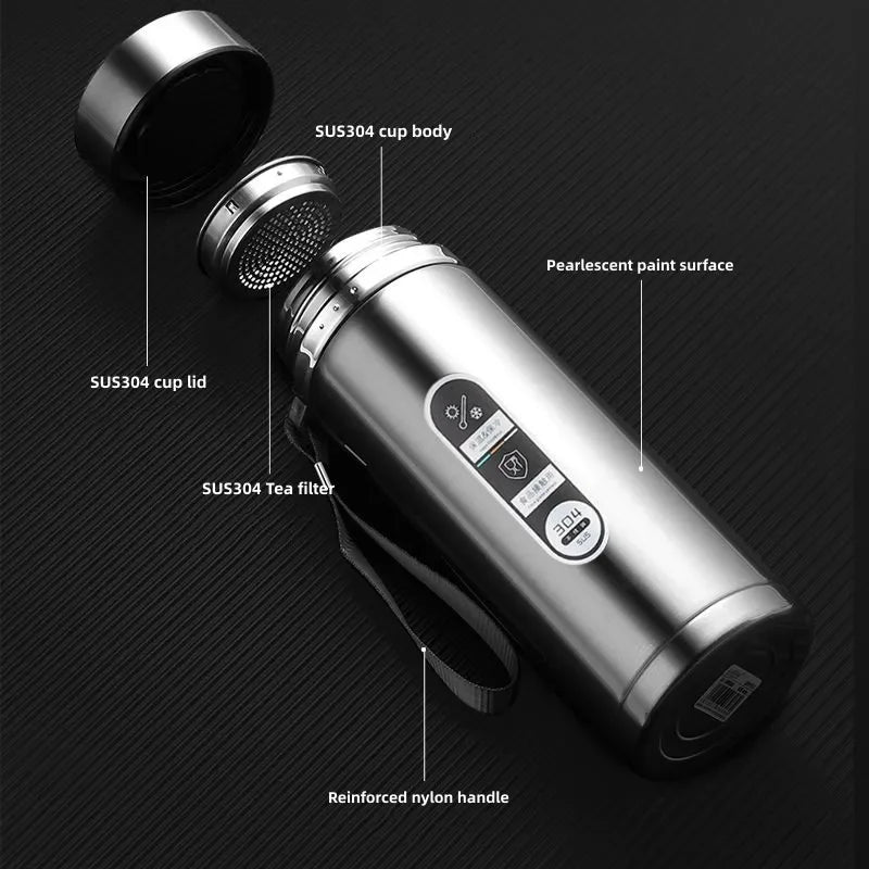 Stainless Steel Thermos Bottle LED Temperature Display 500ML- 1L Sus304 Vacuum Flask Portable Cup  2026 New