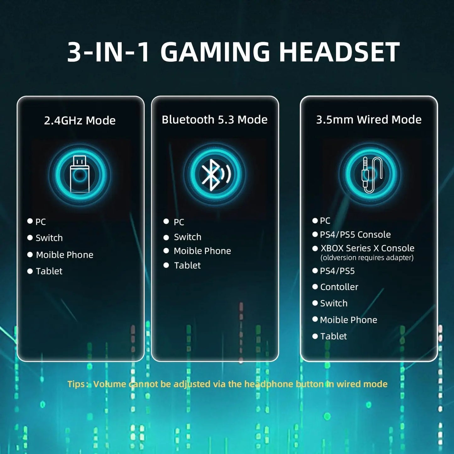 PRO Gaming Headset, Lightweight Over-Ear Gaming Headphones
