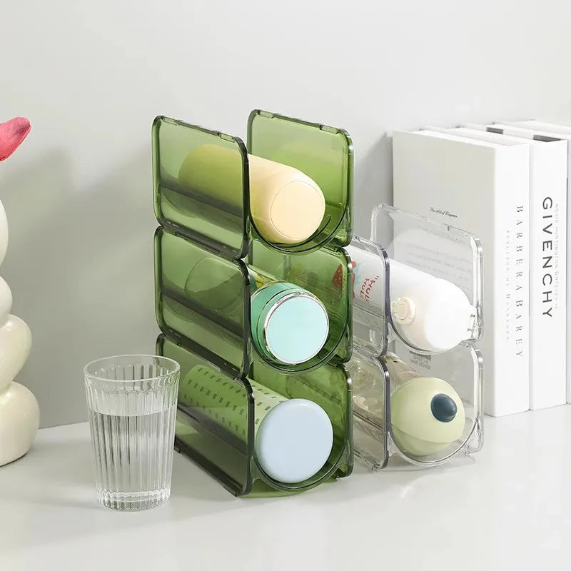 1Pc Bottles Storage Holder Rack Free-Standing Clear Water Wine And Drink Bottle Storage Shelf For Kitchen Cabinet Fridge Freezer