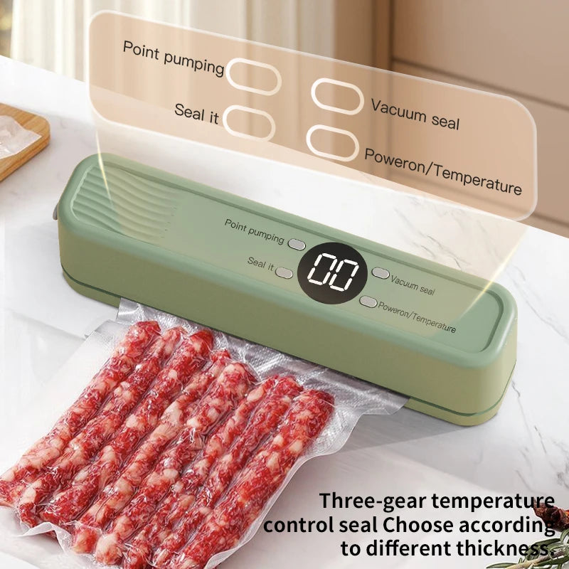 Handheld Mini Vacuum Sealer Rechargeable Design Automatic Sealing Machine Kitchen Food Storage Helper