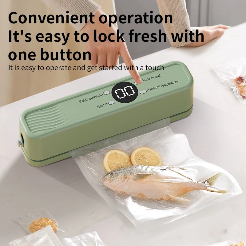 Handheld Mini Vacuum Sealer Rechargeable Design Automatic Sealing Machine Kitchen Food Storage Helper