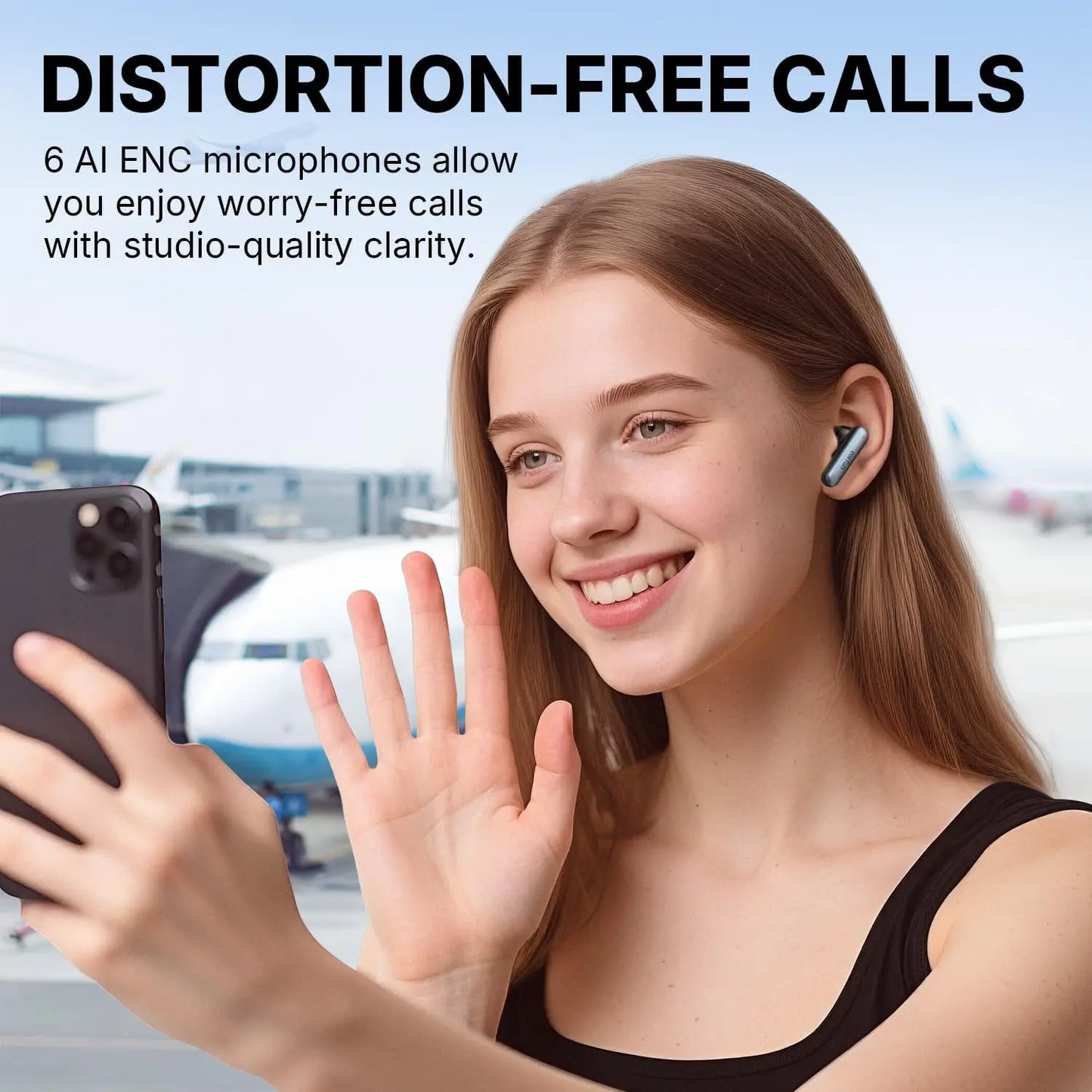 Hi-Res Noise Cancelling Earbuds with LDAC, 40H Playtime, Bluetooth 5.4, Wireless Charging