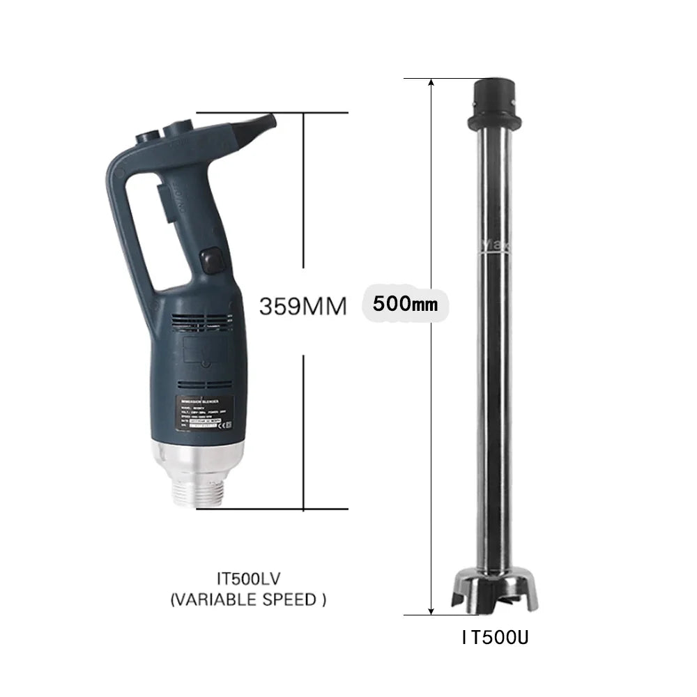 500W Immersion Blender Commercial Handheld Mixer Fixed/ Variable Speed Different Lengths of Rods 30/40/50 CM Kitchen Whisk