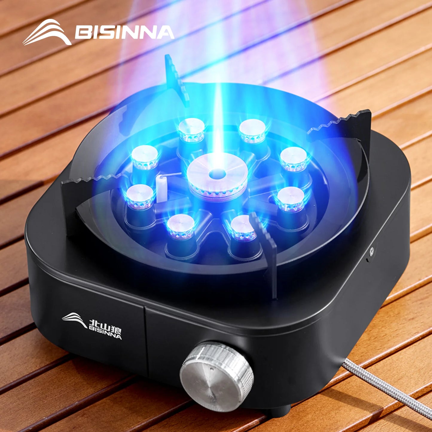 Portable Camping Gas Stove 10000W High Firepower Strong Fire Burner for Outdoor Trips Barbecue Picnic Hiking