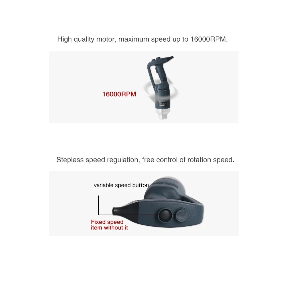 500W Immersion Blender Commercial Handheld Mixer Fixed/ Variable Speed Different Lengths of Rods 30/40/50 CM Kitchen Whisk