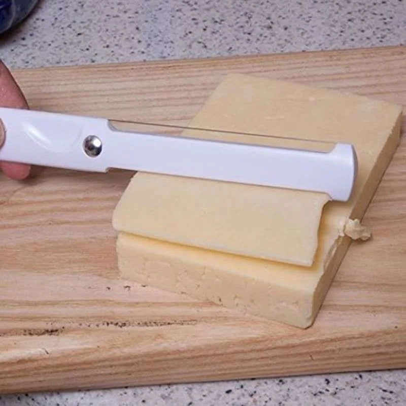 Cheese Butter Slicer Pissza Knife Sharp Cutter Soft Handle Cutter White Useful Kitchen Cheese Tools Wholesale